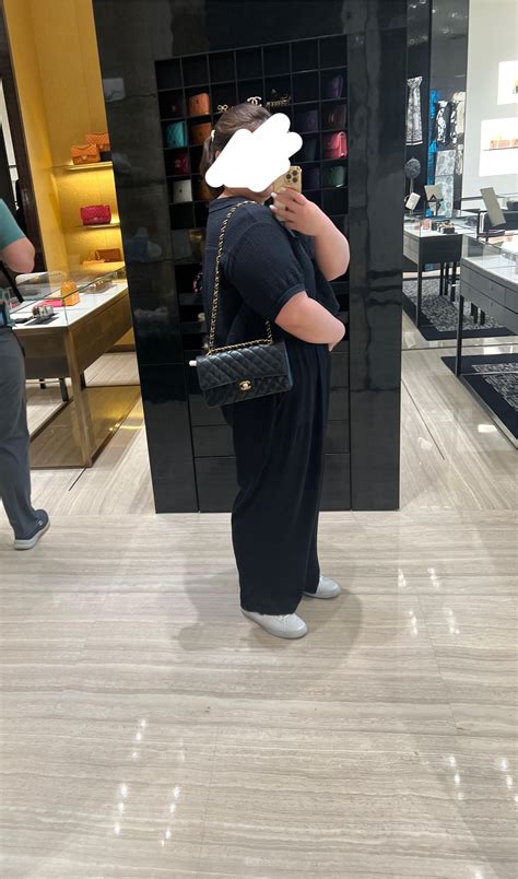 Walked into Chanel at Dubai airport and tried the Classic Flap